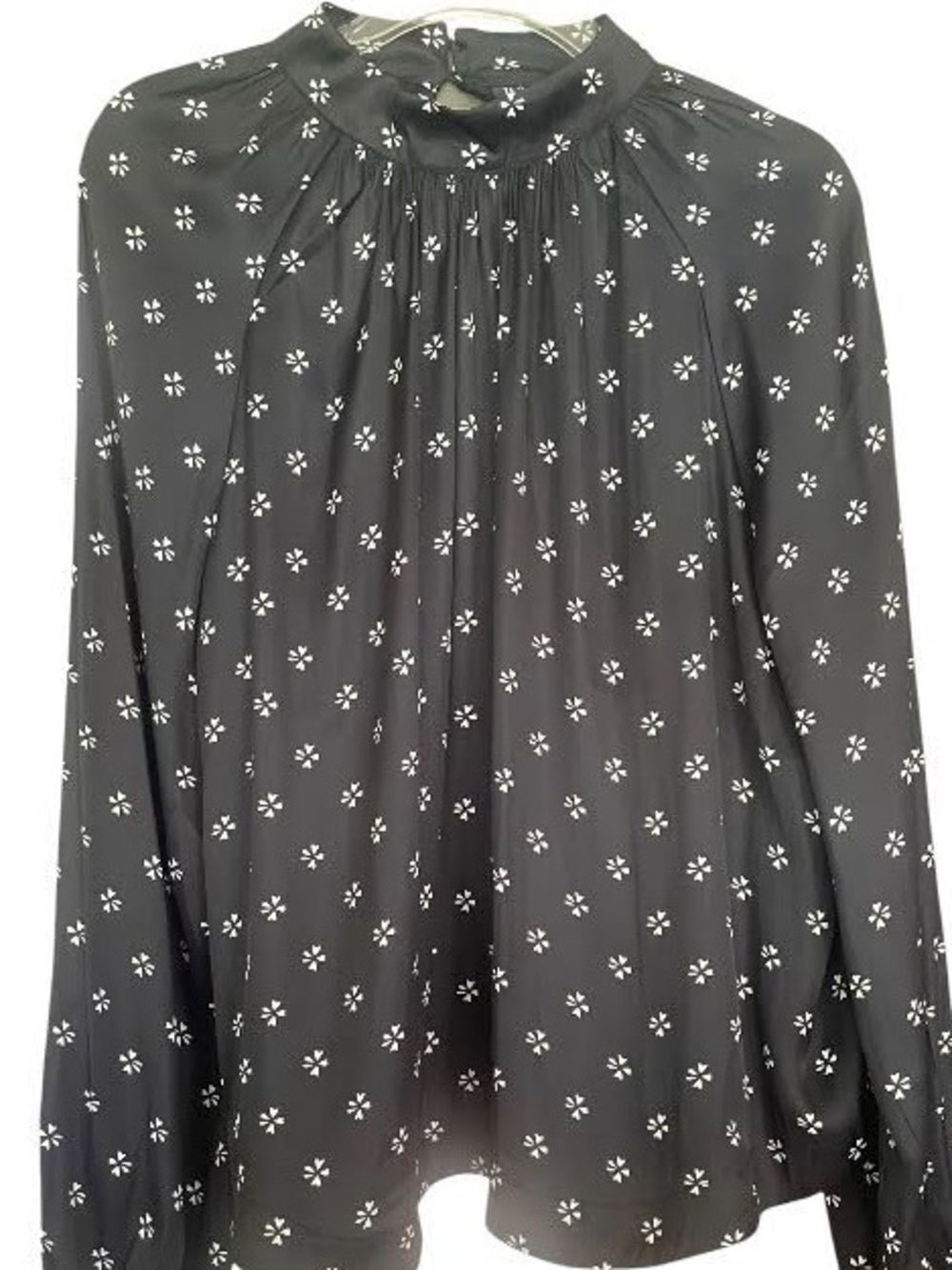 GAP High-Neck Long-Sleeve Blouse